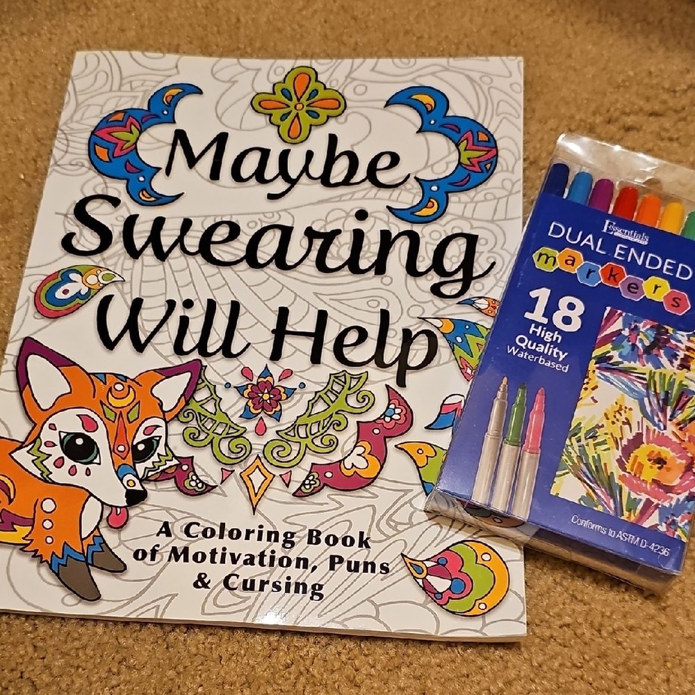 Coloring Book and Dual Ended Markers Set